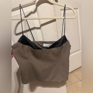 Brown zara crop top